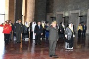 President Mr. Sheikh Meshal El Ahmed El Cabir El Sabah - Anıtkabir visit photograph 3